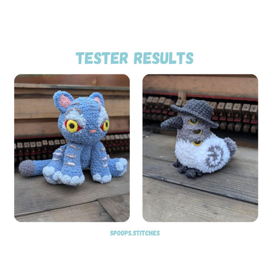 Demon Tiger and Bird Crochet Pattern Bundle