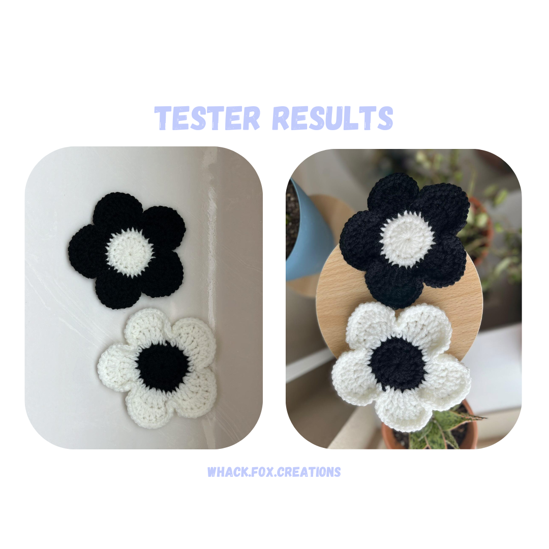 Flower Coaster Crochet Pattern NO SEW