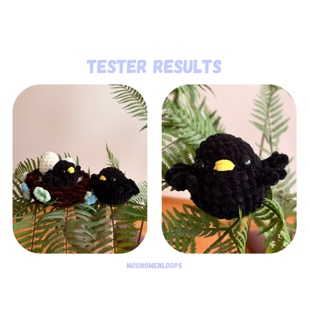 Bird Family Crochet Pattern NO SEW