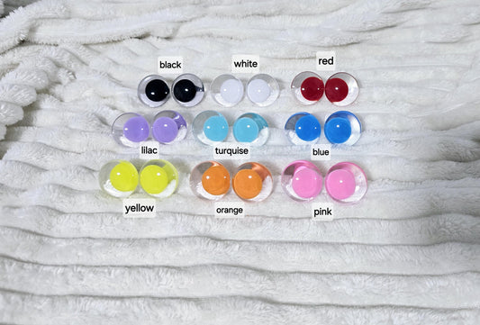 Safety Eyes Sparkling 3D 25 / 30 /35 mm Sink Eyes CLEAR FOR PAINTING Crocheting Amigurumi Toys