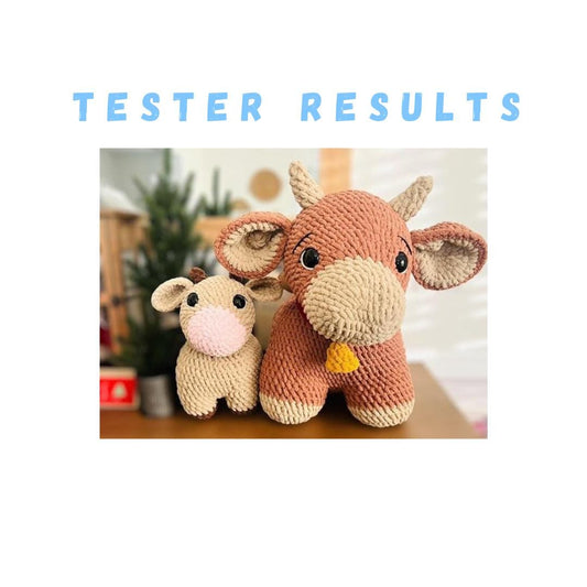 BUNDLE - Christmas Cow Crochet Pattern / Small and Big Cow