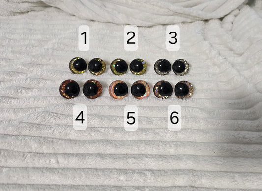 LIMITED GOLDEN DESIGN Handpainted Safety Eyes Sparkling 20/25/30/35mm Sink Eyes Crocheting Amigurumi Toys