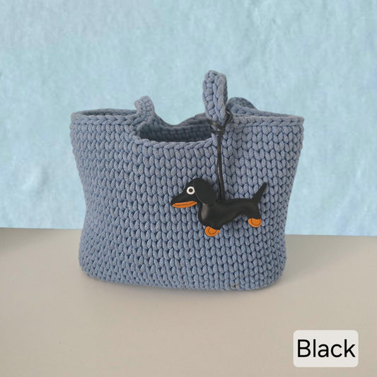 Taschenanhänger Dackel Vegan, Bag Charm, Taschenanhänger Dachshund