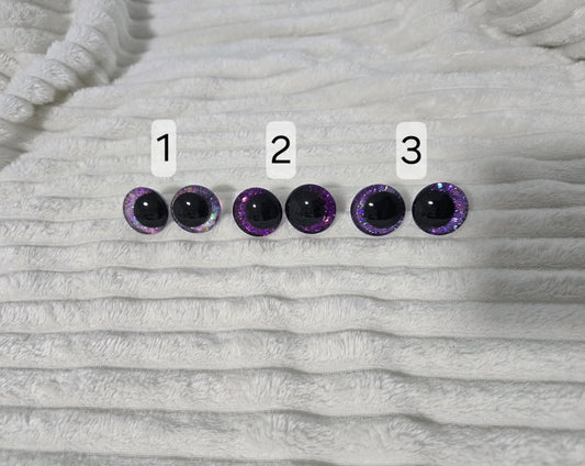 LIMITED LAVENDER DESIGN Handpainted Safety Eyes Sparkling 20/25/30/35mm Sink Eyes Crocheting Amigurumi Toys
