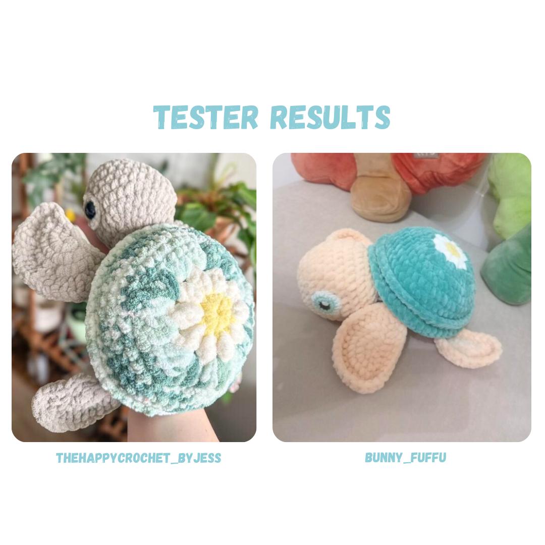Baby Granny Square Turtle Crochet Pattern LOW SEW