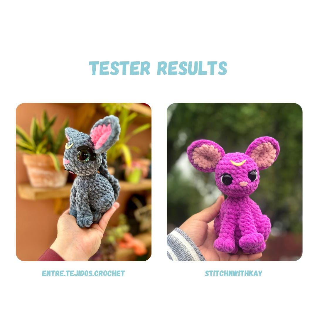 BUNDLE Large and Little Moon Cat Anime Cat Crochet Pattern