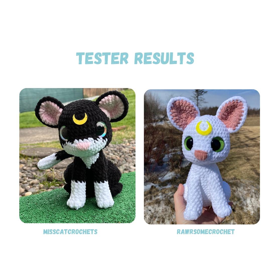 Large Moon Cat Anime Cat Crochet Pattern