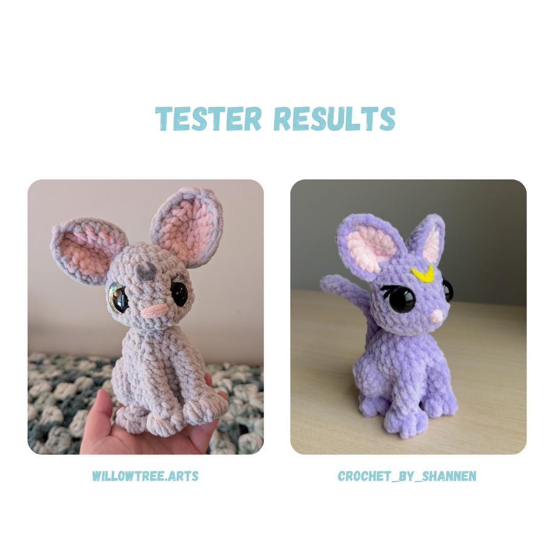 BUNDLE Large and Little Moon Cat Anime Cat Crochet Pattern