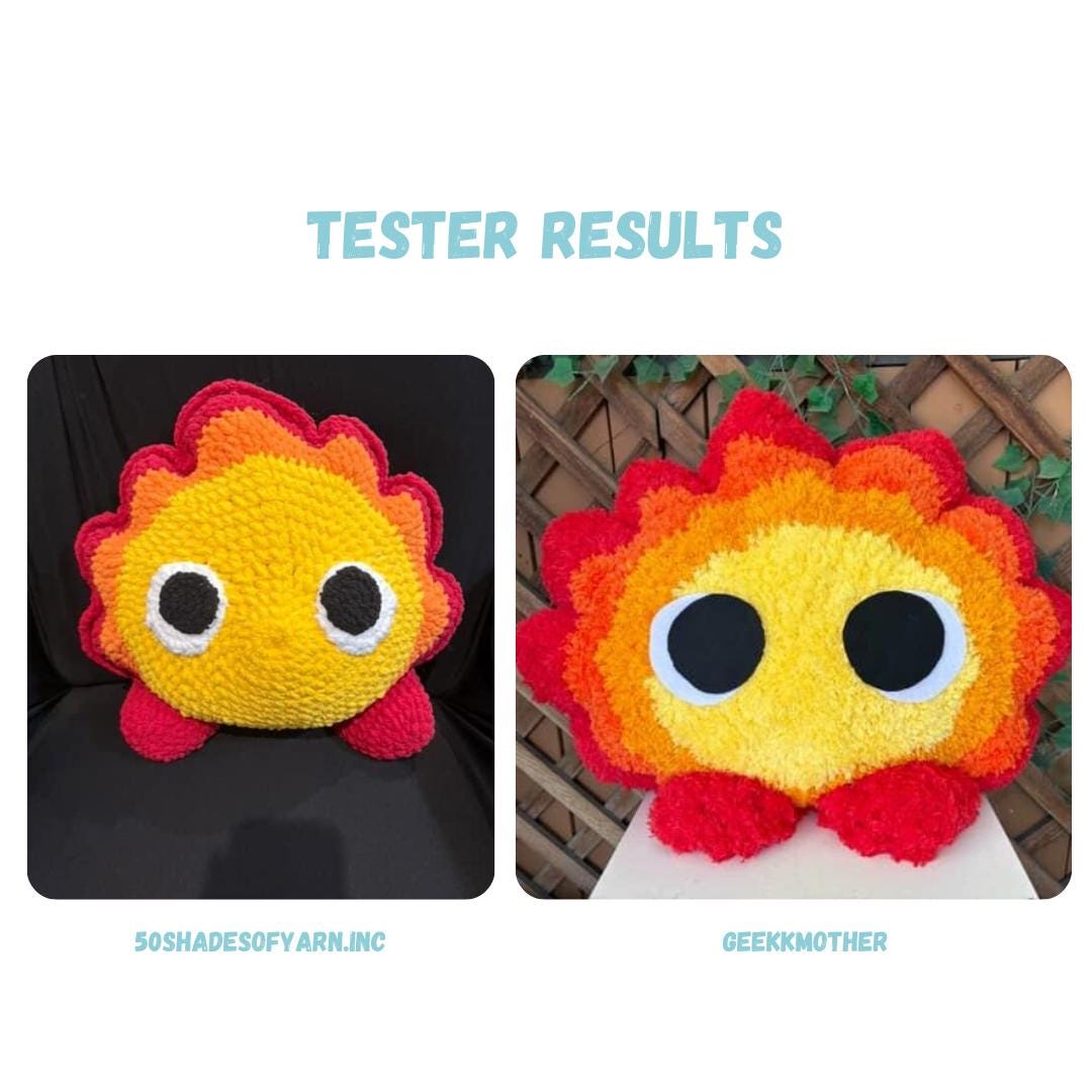 XL Fire Demon Pillow Crochet Pattern