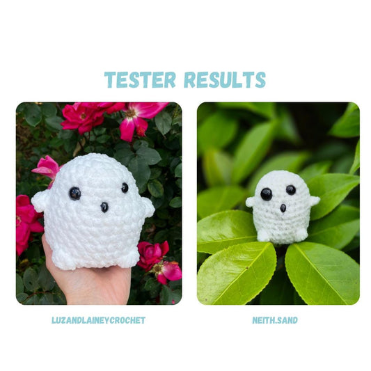 Chibi Forest Ghost Crochet Pattern NO SEW