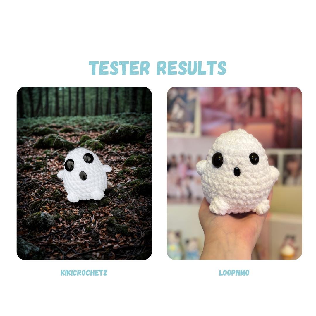 Chibi Forest Ghost Crochet Pattern NO SEW