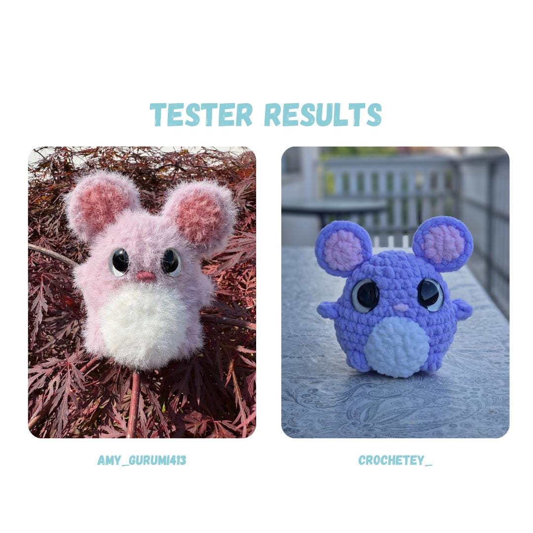 Chibi Mouse Crochet Pattern LOW SEW