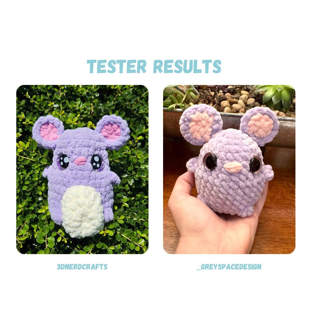 Chibi Mouse Crochet Pattern LOW SEW