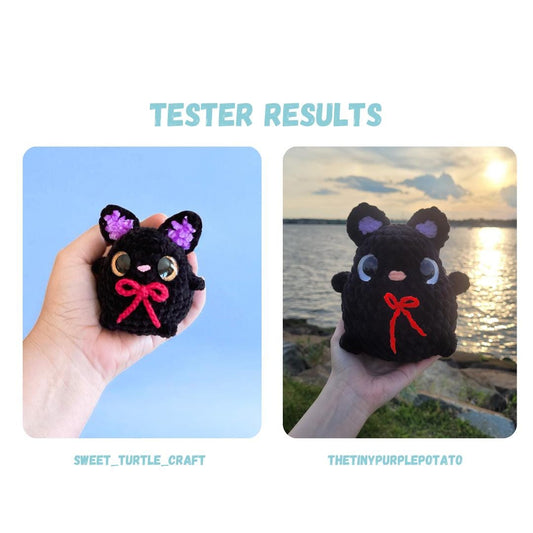 Chibi Cat Crochet Pattern LOW SEW