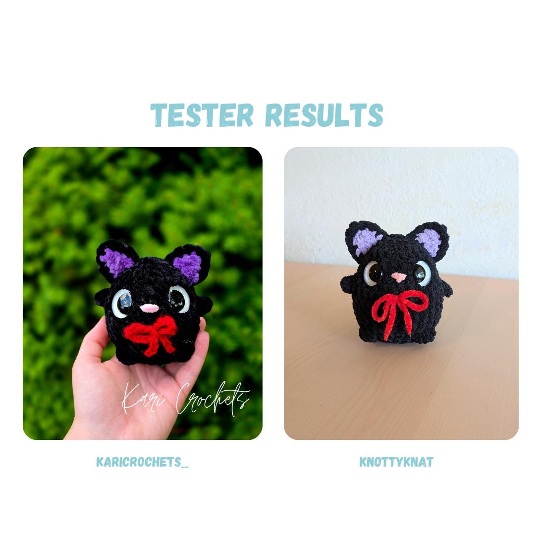 Chibi Cat Crochet Pattern LOW SEW