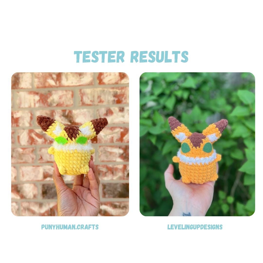 Chibi Squirrel Fox Crochet Pattern LOW SEW