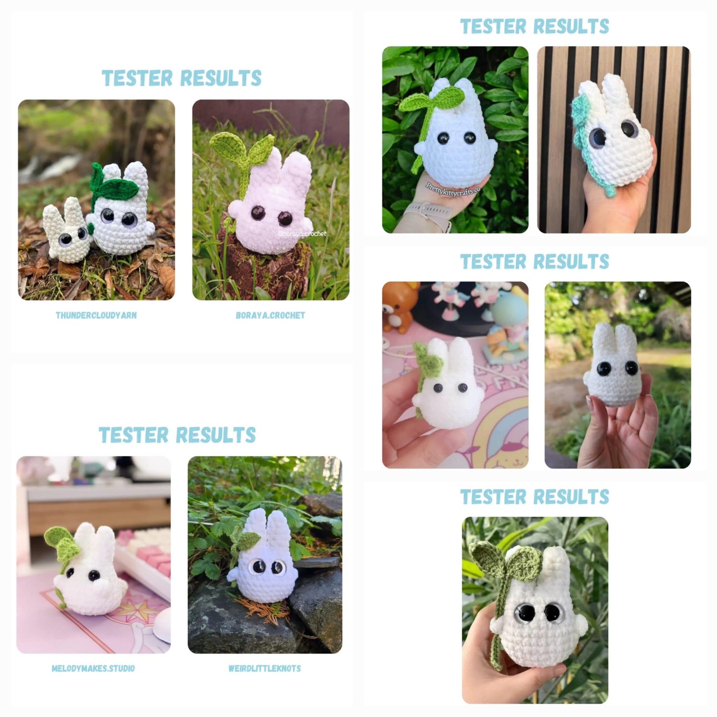 Chibi Neighbor Crochet Pattern Bundle LOW SEW 4 Characters