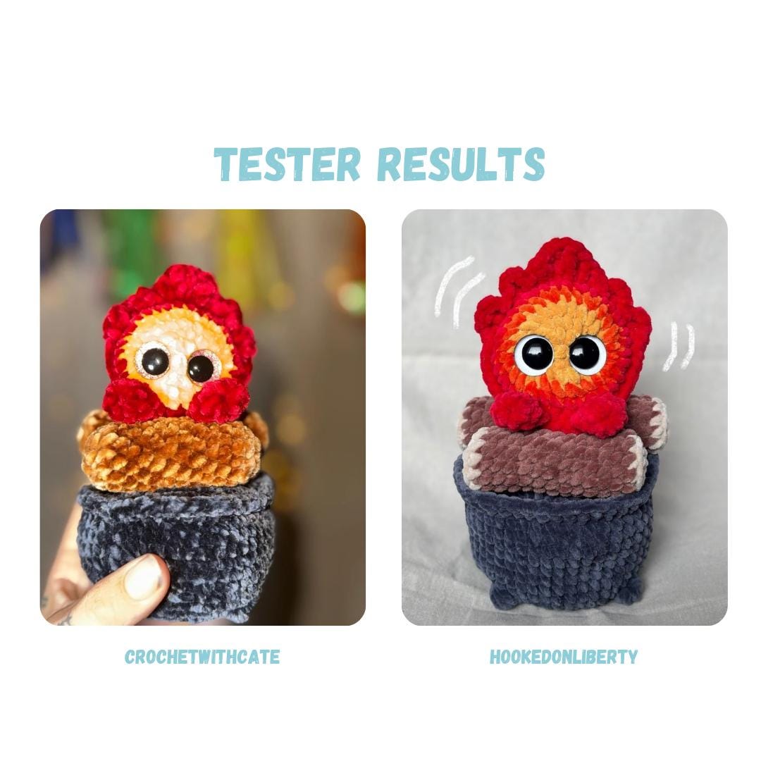 Fire Demon in Pot Crochet Pattern