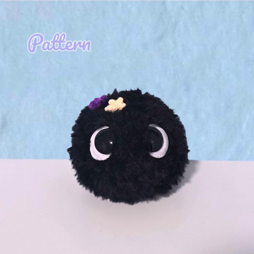 Chibi Coal Crochet Pattern NO SEW