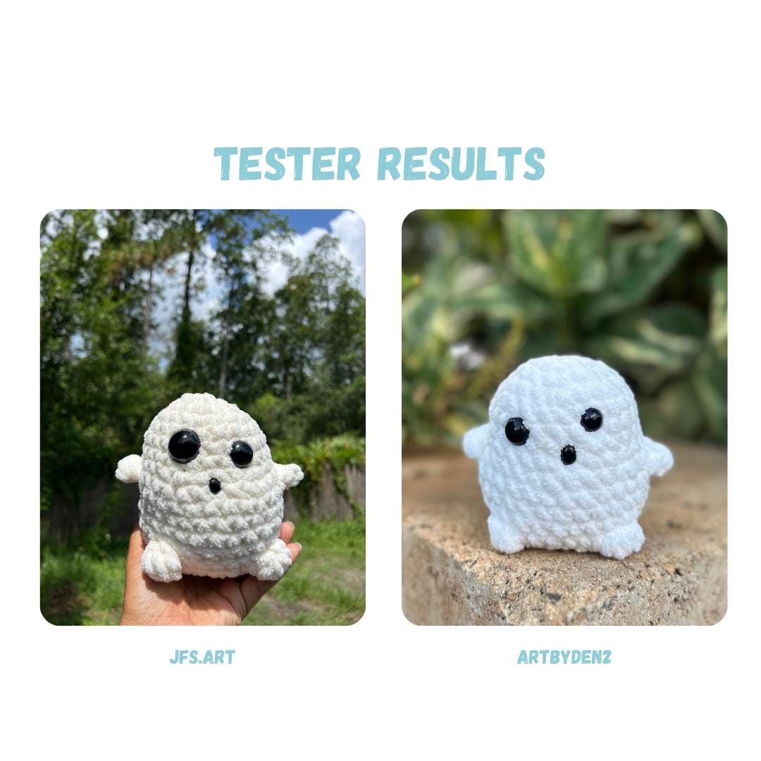 Chibi Forest Ghost Crochet Pattern NO SEW