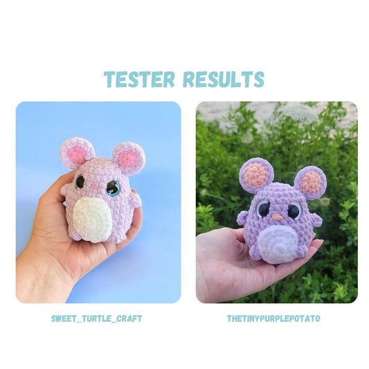Chibi Mouse Crochet Pattern LOW SEW