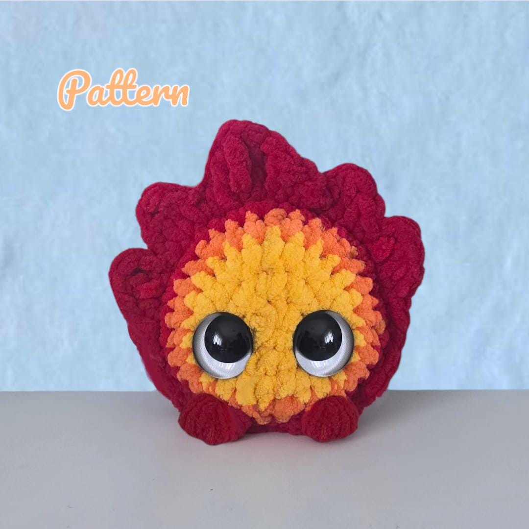 Chibi Fire Demon Crochet Pattern NO SEW