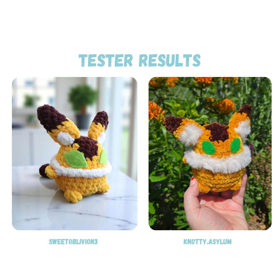 Chibi Squirrel Fox Crochet Pattern LOW SEW