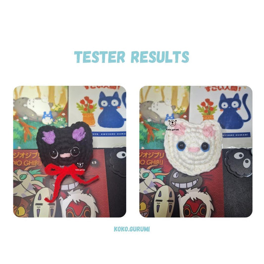 Mini Cat Keychains Crochet Pattern NO SEW Bundle