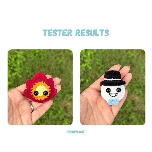 Mini Castle Keychains Crochet Pattern LOW SEW Bundle