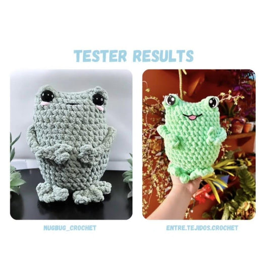 Chubby Frog Crochet Pattern NO SEW