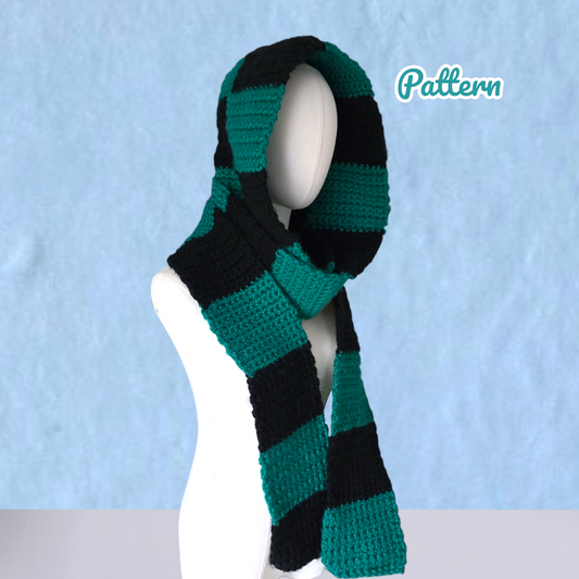 Demon Warrior Hooded Scarf Crochet Pattern
