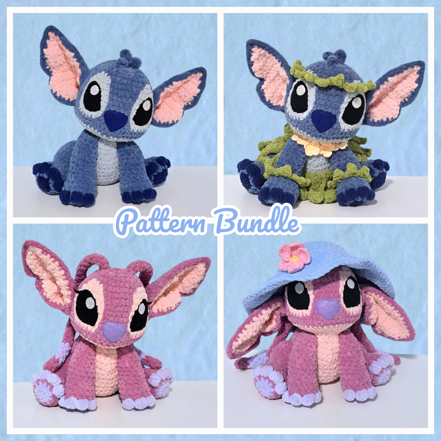BUNDLE Kauai Monster and Angel Monster Crochet Pattern with Outfit