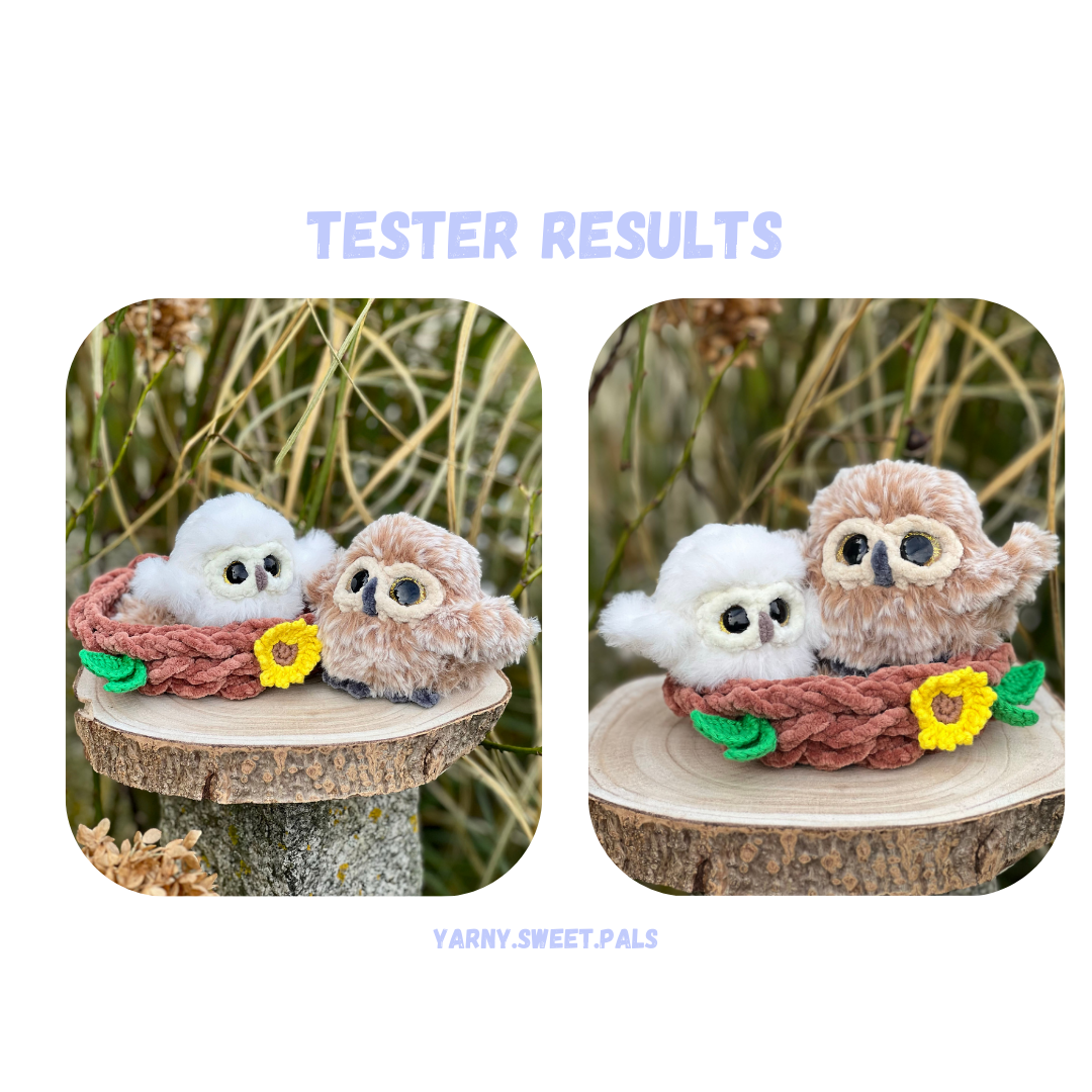 Owl Family Crochet Pattern NO SEW