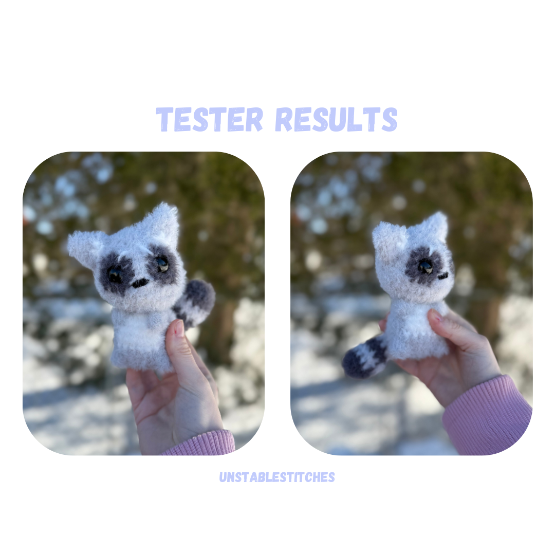 Racoon Crochet Pattern Low Sew