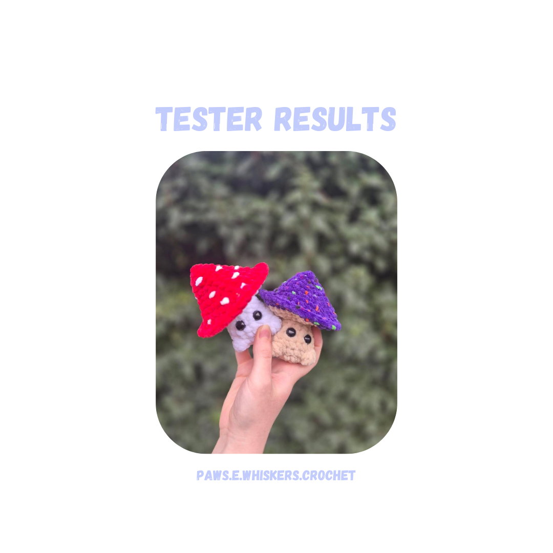 Mini Mushroom Crochet Pattern NO SEW