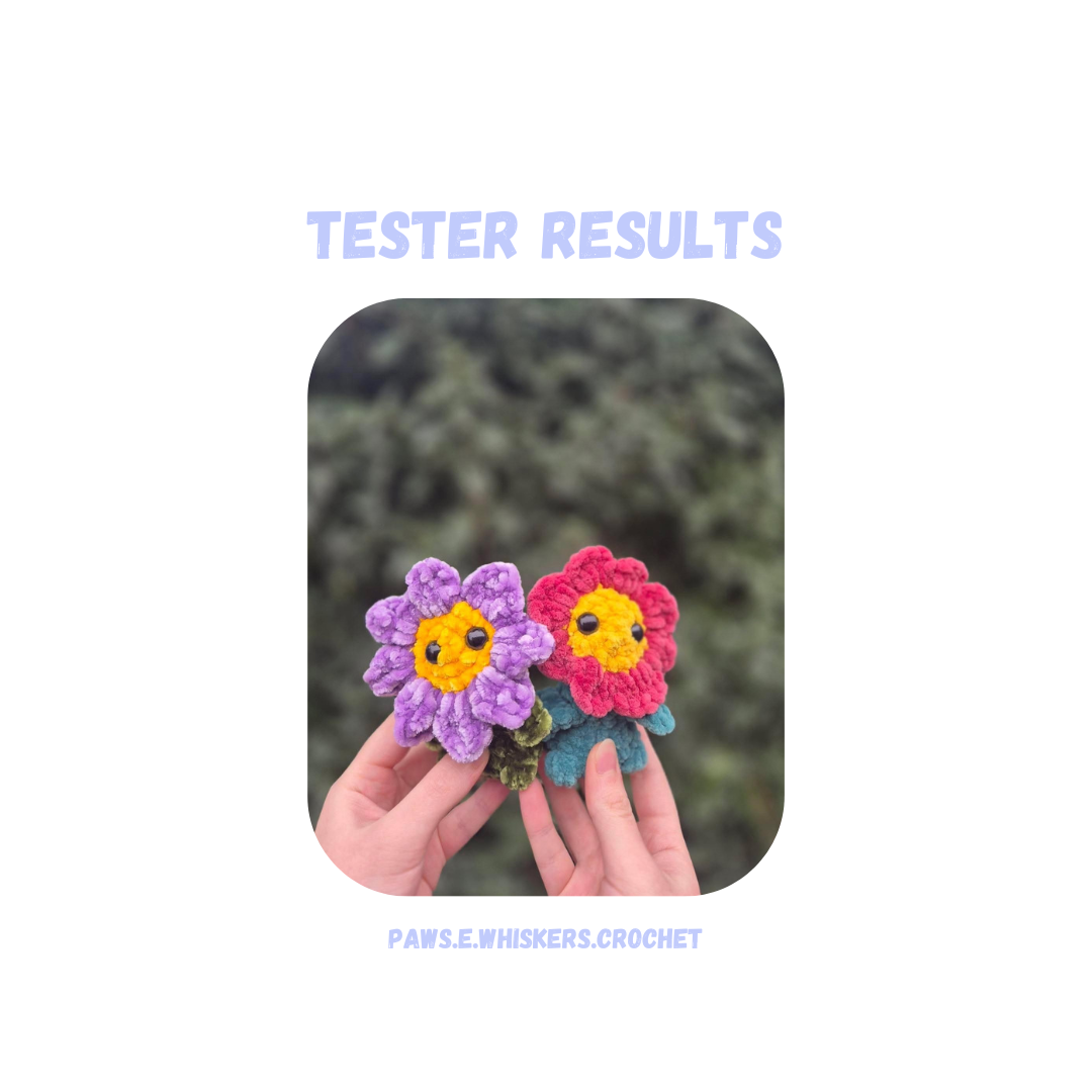 Mini Flower Duo Crochet Pattern LOW SEW
