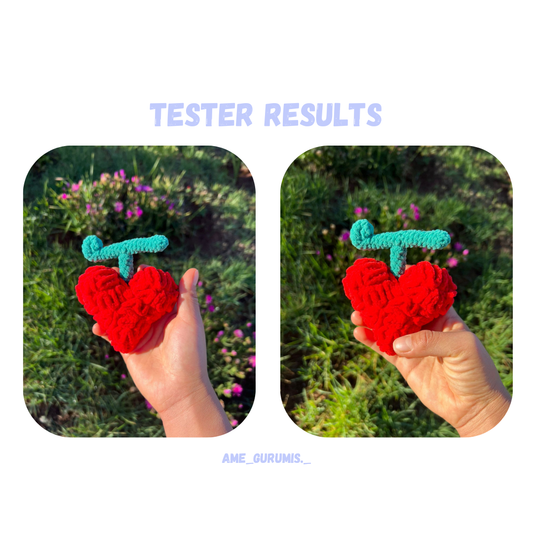 Heart Fruit Crochet Pattern / 2 in 1 Pattern: Low Sew and Sew Option