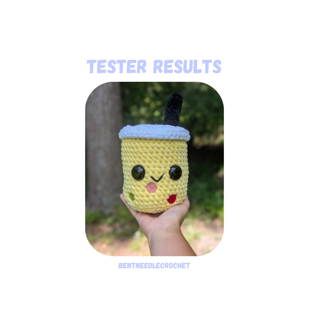 Bubble Tea Crochet Pattern Low Sew