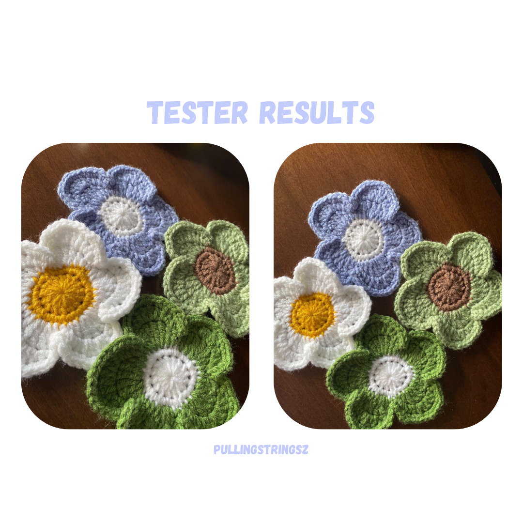 Flower Coaster Crochet Pattern NO SEW