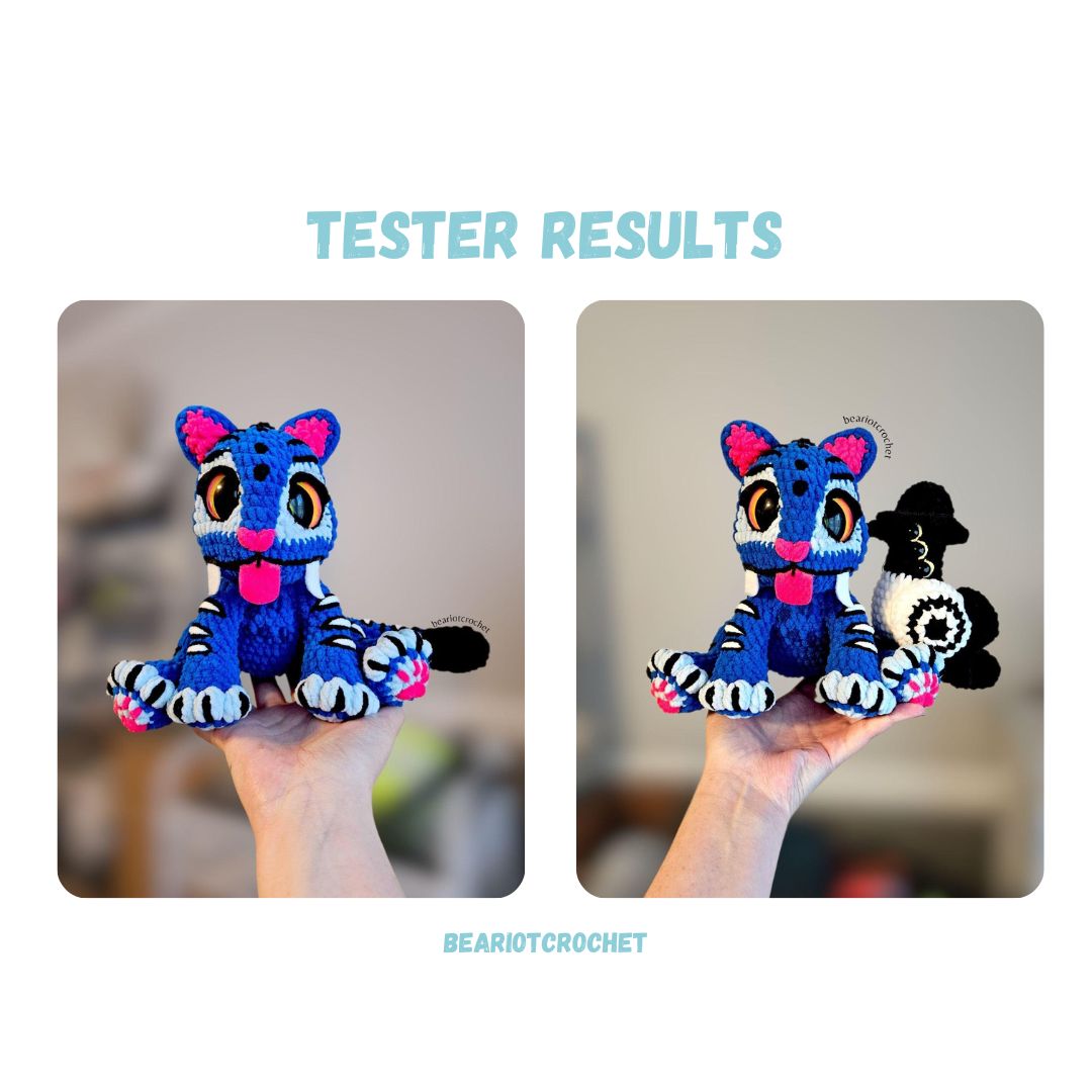 Demon Tiger and Bird Crochet Pattern Bundle