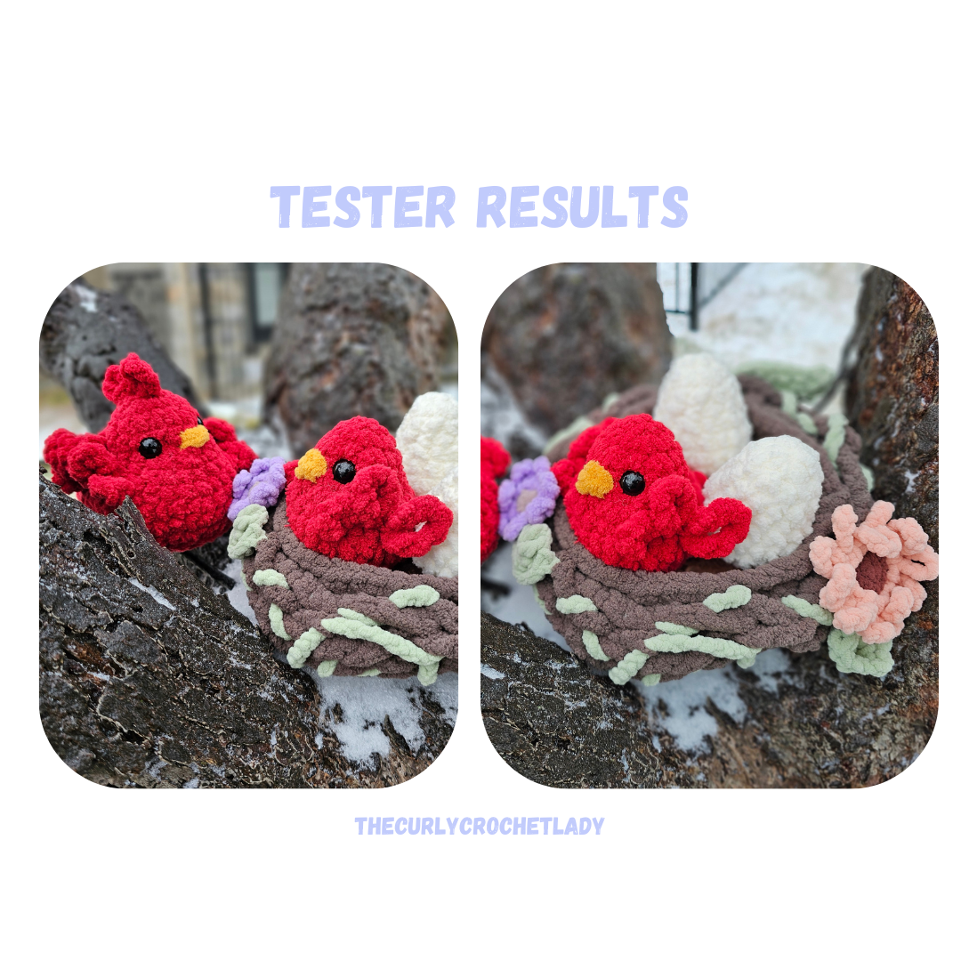 Bird Family Crochet Pattern NO SEW