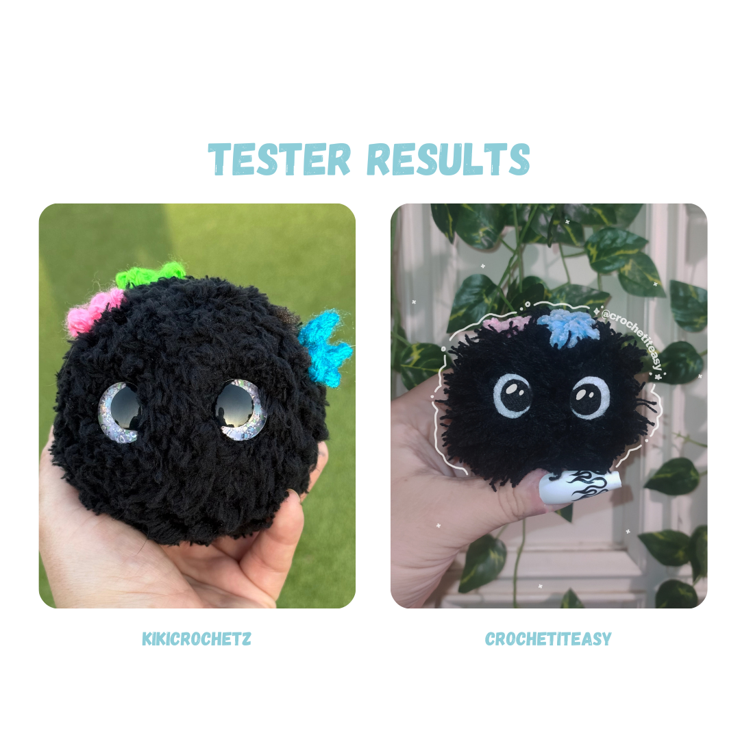 Sweet Coal Keychain Crochet Pattern NO SEW