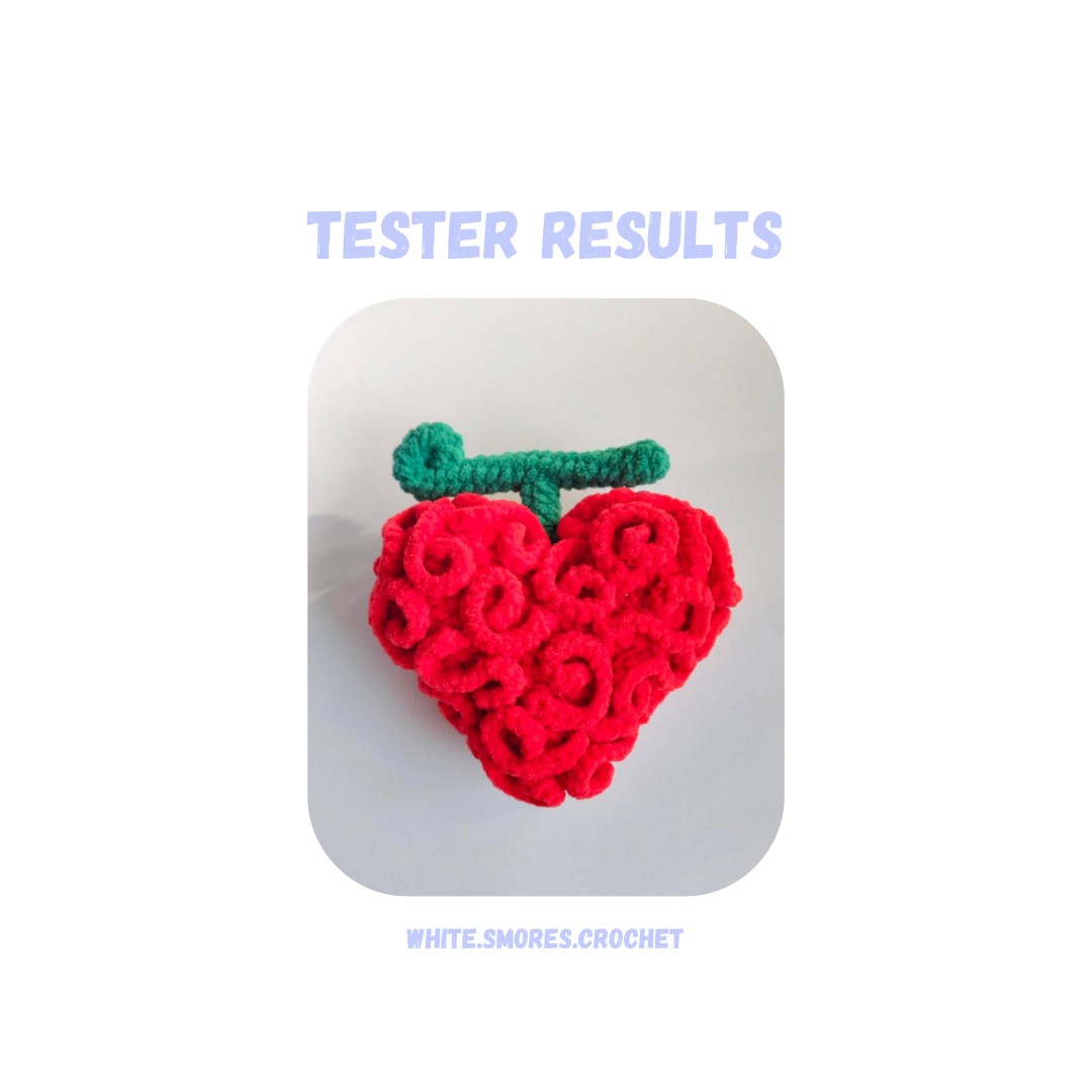 Heart Fruit Crochet Pattern / 2 in 1 Pattern: Low Sew and Sew Option