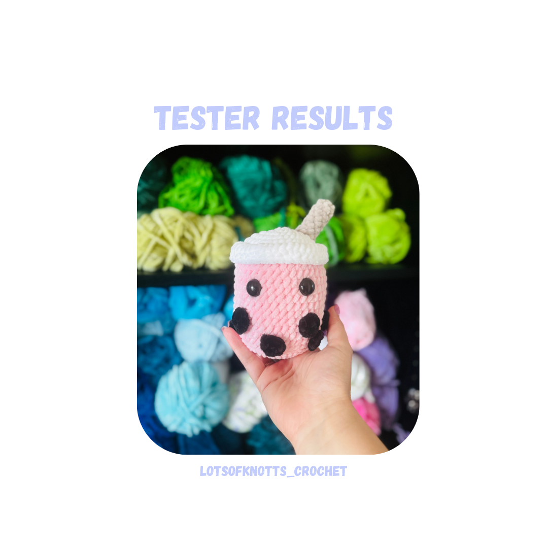 Bubble Tea Crochet Pattern Low Sew