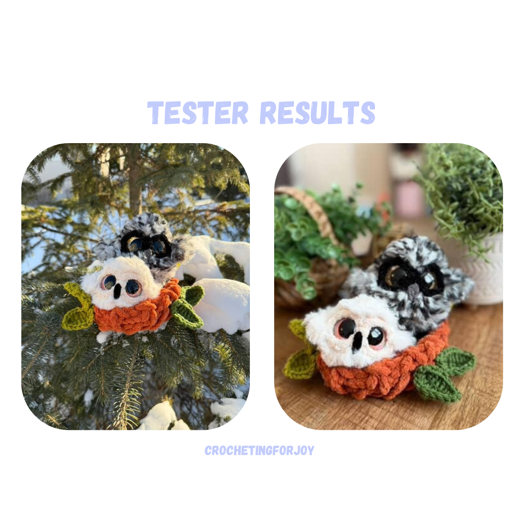 Owl Family Crochet Pattern NO SEW