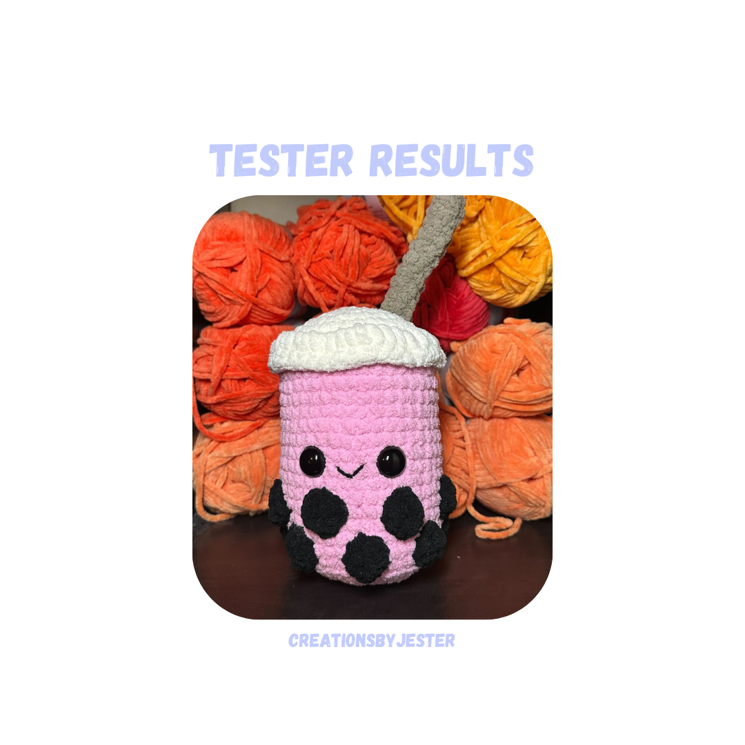 Bubble Tea Crochet Pattern Low Sew