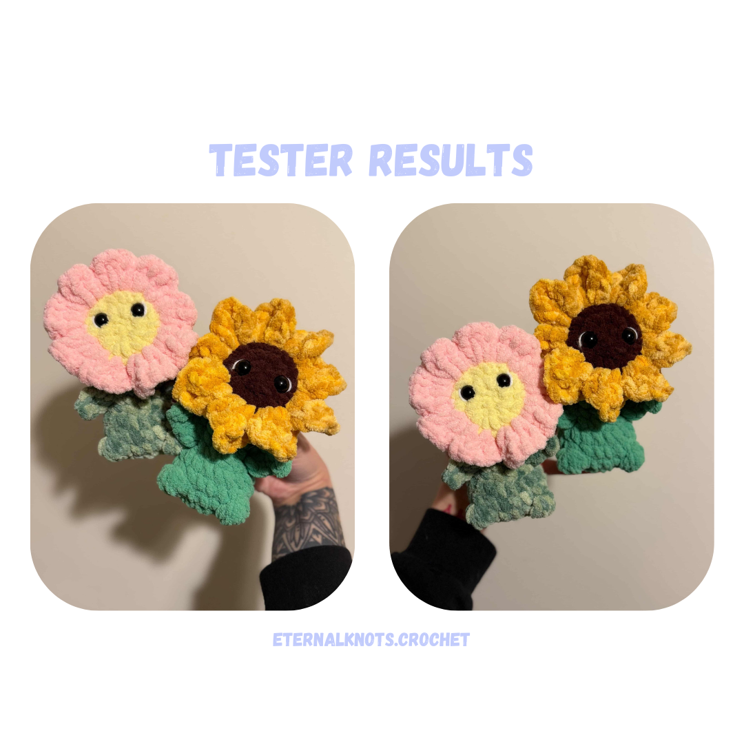 Mini Flower Duo Crochet Pattern LOW SEW