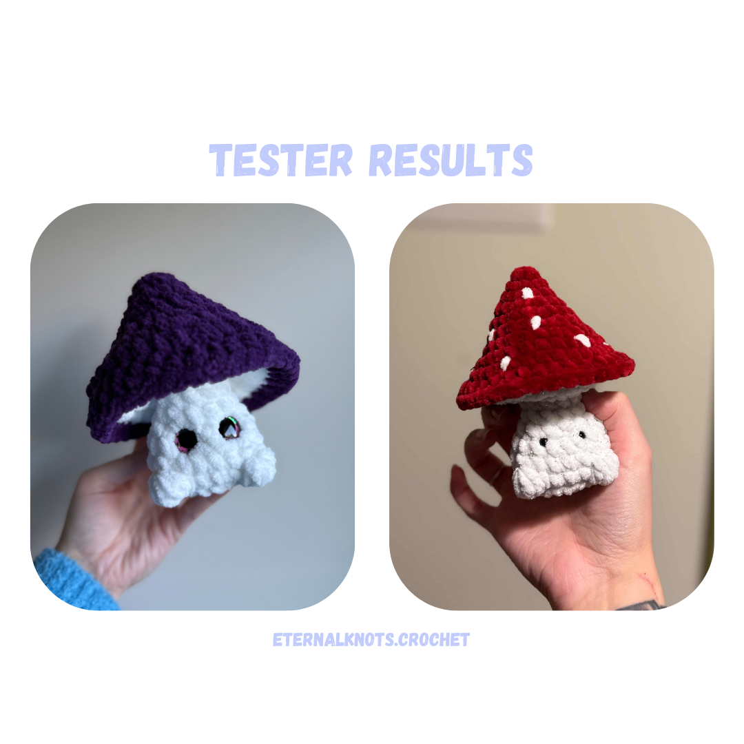 Mini Mushroom Crochet Pattern NO SEW
