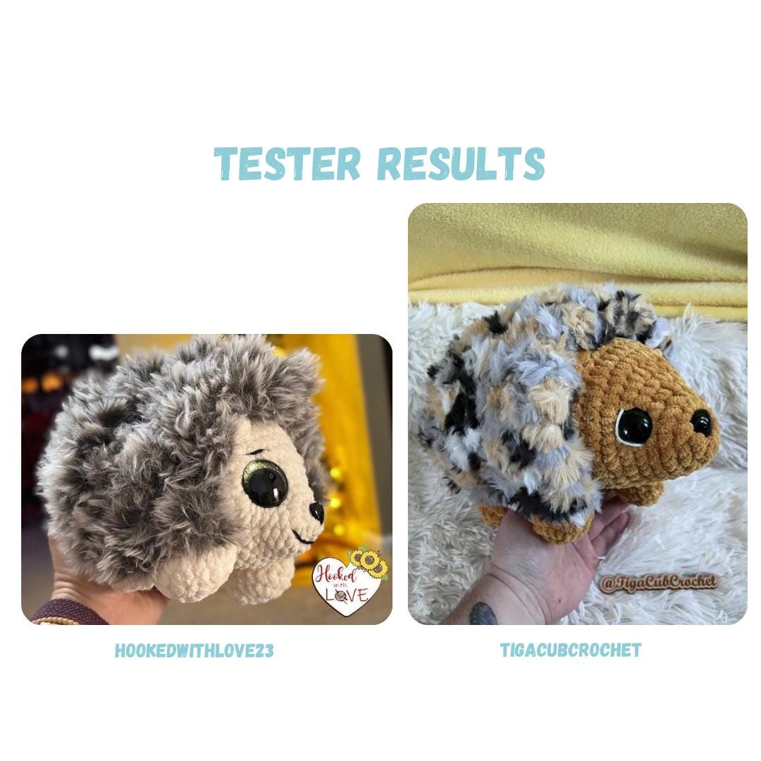 Big Cuddly Hedgehog Crochet Pattern LOW SEW