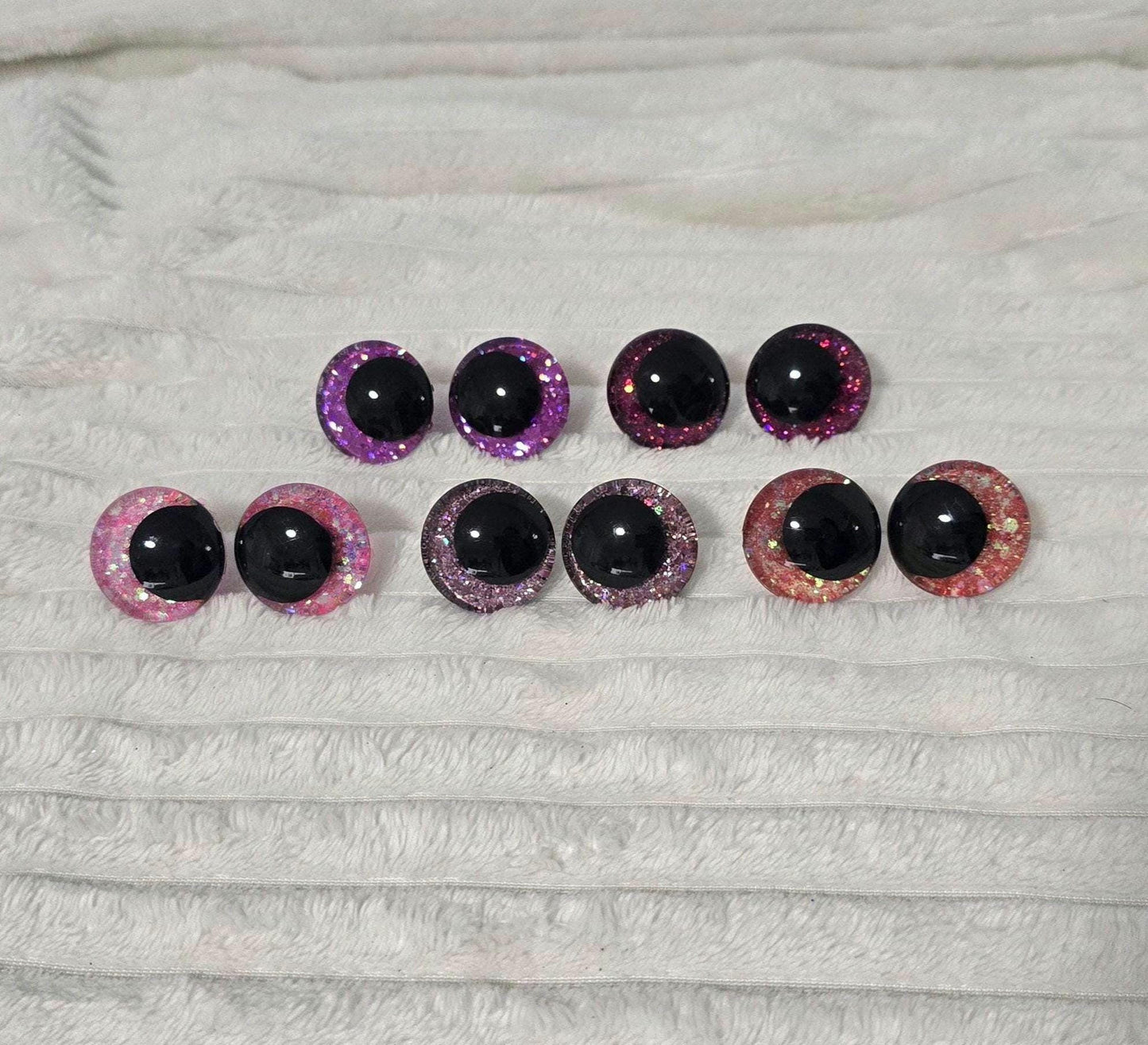LIMITED ROSE DESIGN Handpainted Safety Eyes Sparkling 20/25/30/35mm Sink Eyes Crocheting Amigurumi Toys